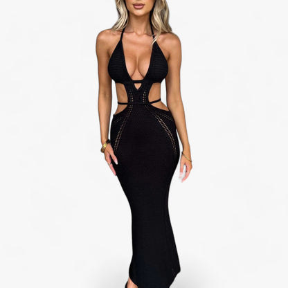 Elegant Long Crochet Dress for Summer