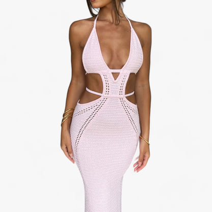 Elegant Long Crochet Dress for Summer