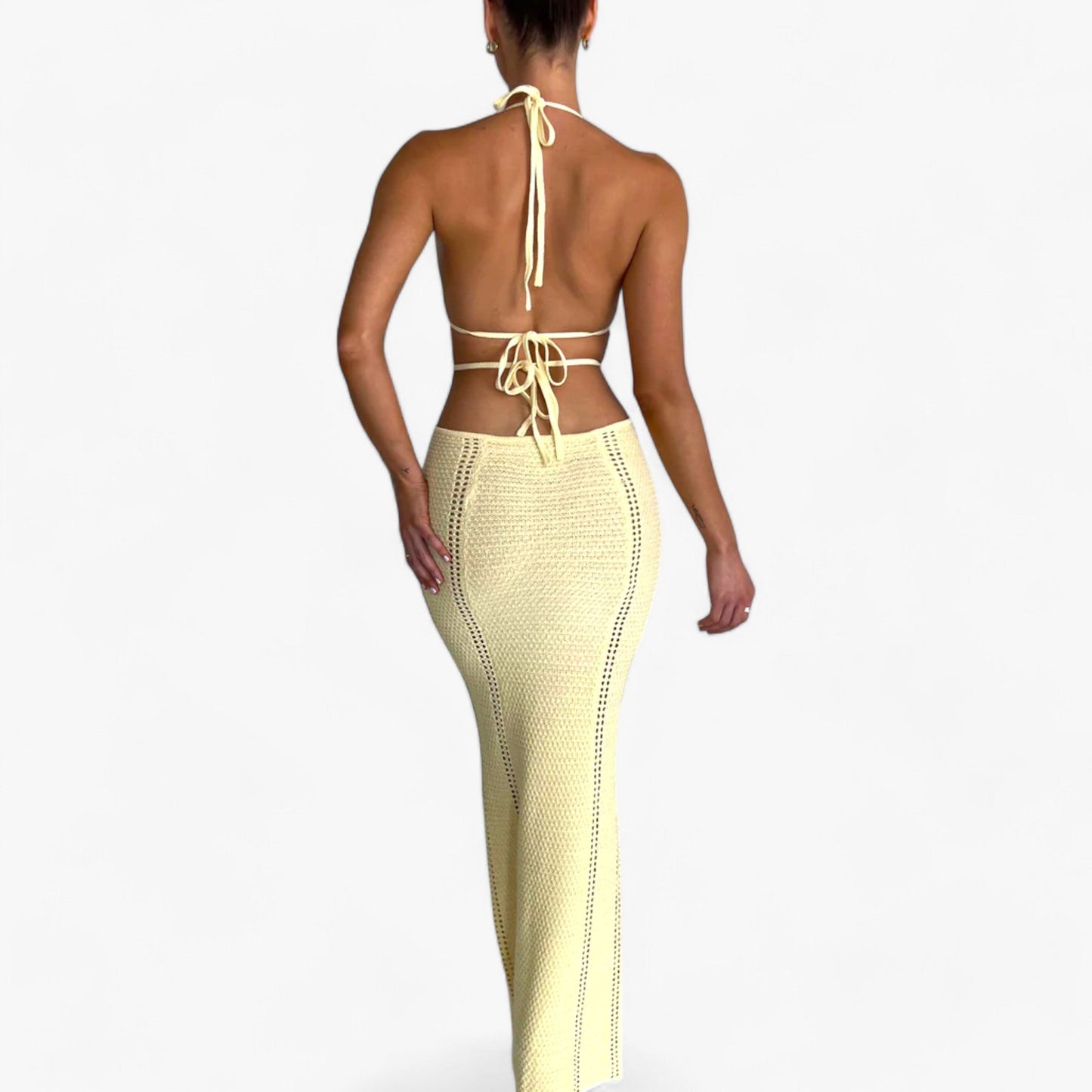 Elegant Long Crochet Dress for Summer