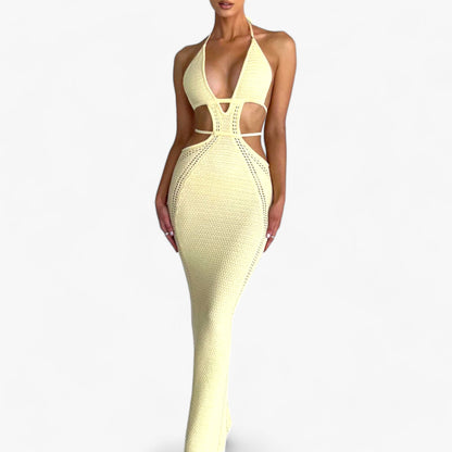 Elegant Long Crochet Dress for Summer