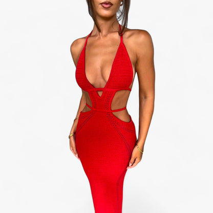 Elegant Long Crochet Dress for Summer