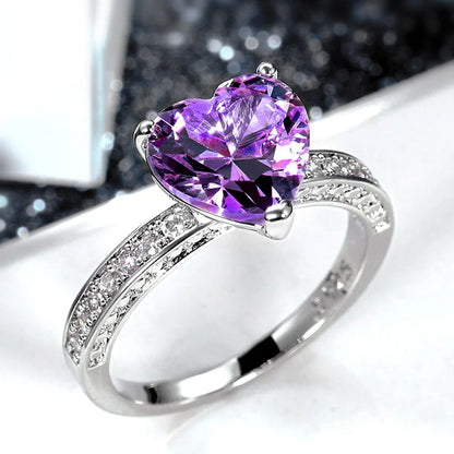 Luminous Heart Solitaire Ring