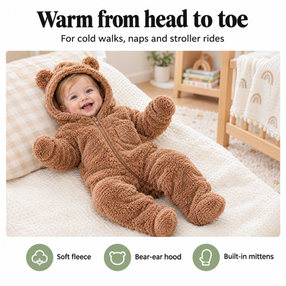 Baby bear snowsuit – warm from head to toe
