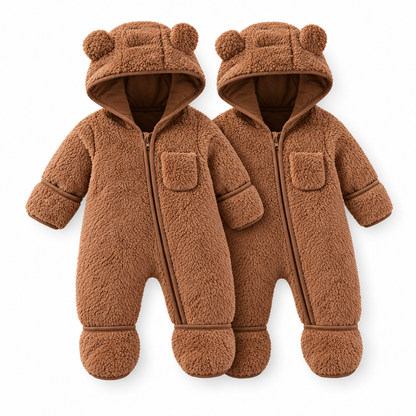 Baby bear snowsuit pack of 2, cocoa brown