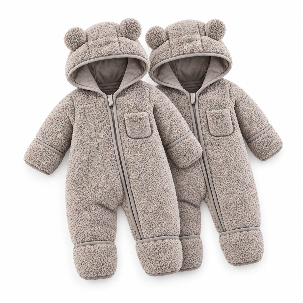 Baby bear snowsuit pack of 2, grey
