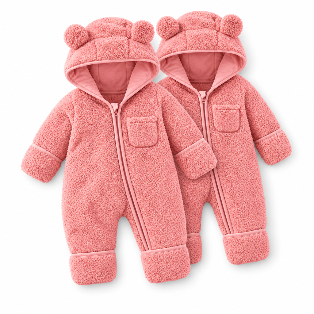 Baby bear snowsuit pack of 2, pink