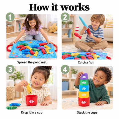 How the baby fishing game works