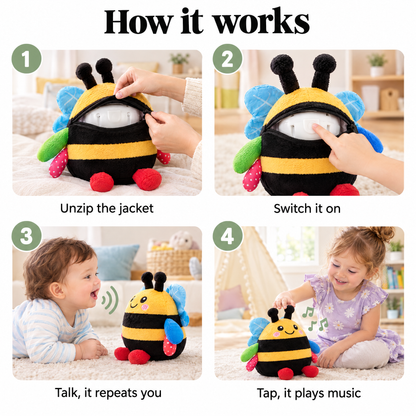 How the bouncing bee baby toy works
