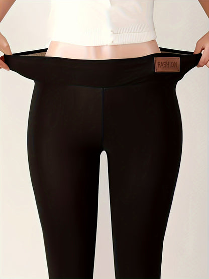 Women’s High Waist Fleece-Lined Sports Leggings