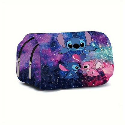 Double Zipper Pencil Case for School or Work