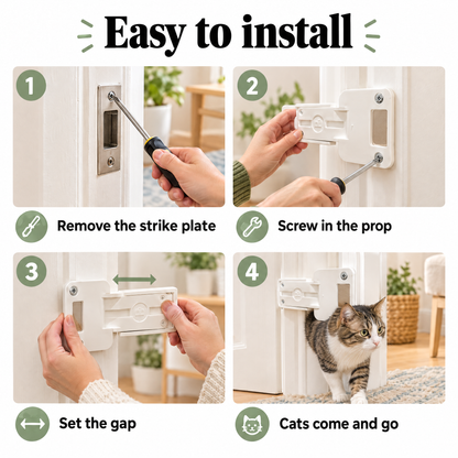 Cat door prop – easy to install