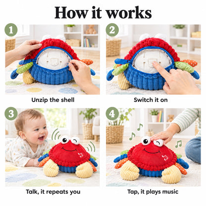 How the crawling crab baby toy works