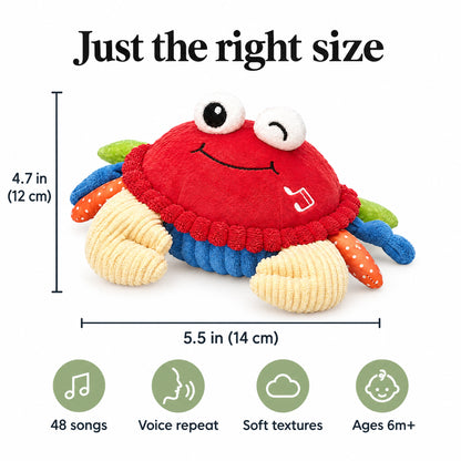 Crawling crab baby toy size 5.5 x 4.7 inches