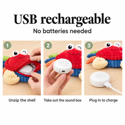 USB rechargeable crawling crab baby toy