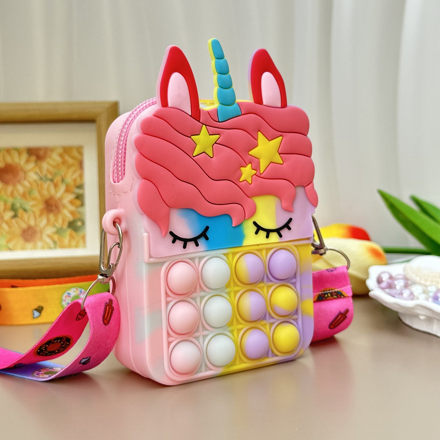 Colorful Crossbody Bag for Kids with Adjustable Strap