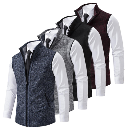 Men's Sleeveless Zip-Up Casual Vest