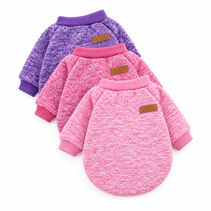 Dog sweaters 3-pack, pink, rose red and purple