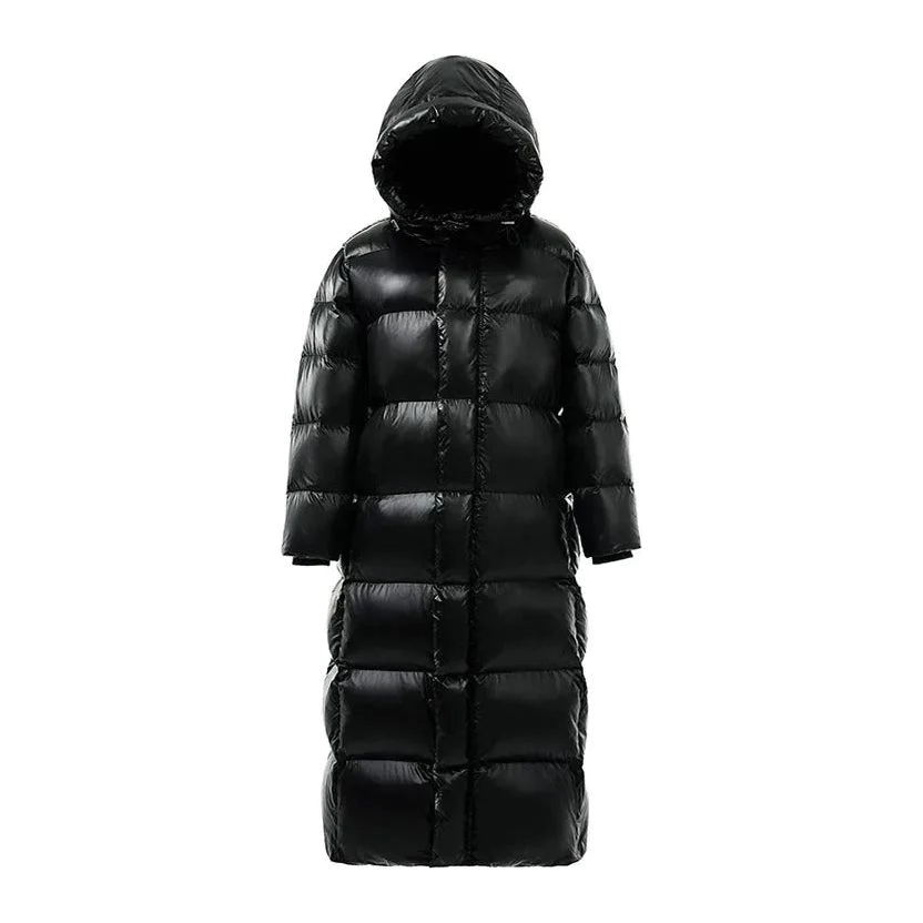 Women's Long Padded Winter Jacket with Hood