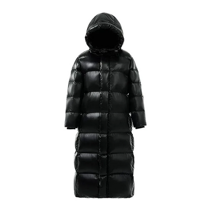 Women's Long Padded Winter Jacket with Hood