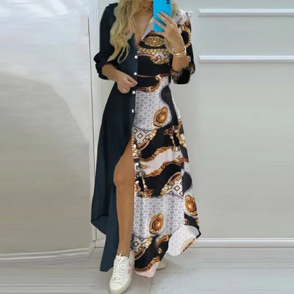 Bohemian Charm Maxi Shirt Dress