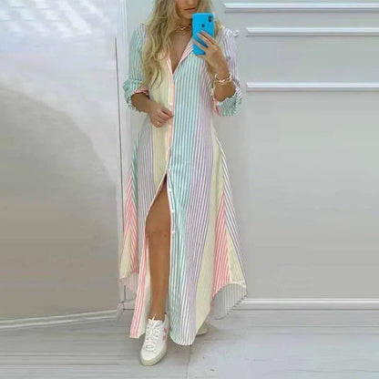Bohemian Charm Maxi Shirt Dress