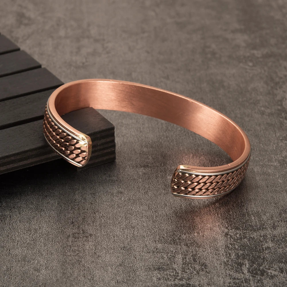 Twisted Pure Copper Bracelets for Men