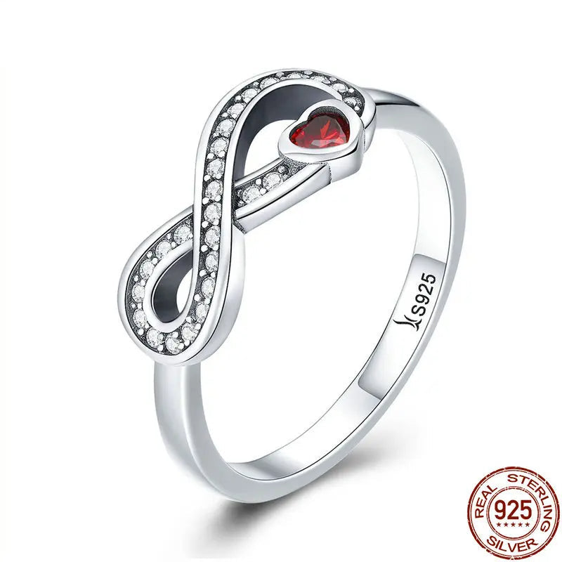 Infinity Love Forever Heart Ring