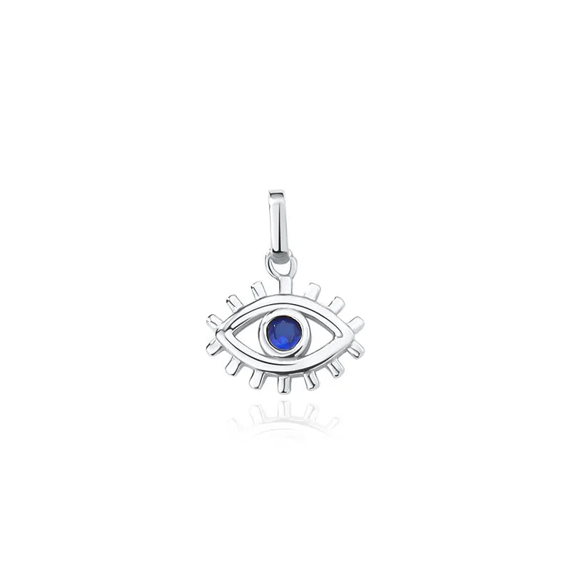 Bohemian Hollow Blue Evil Eye Necklace