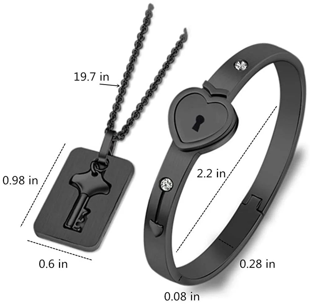Key to My Heart Couple Bracelet Set