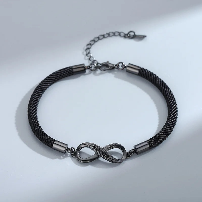 Bold Infinity Charm Couple Bracelet