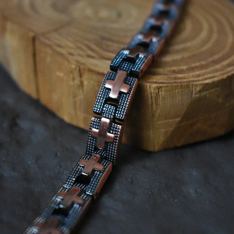 Viking Cross Copper Bracelets for Men