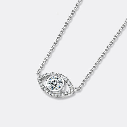 Starlight Diamond Evil Eye Pendant Necklace