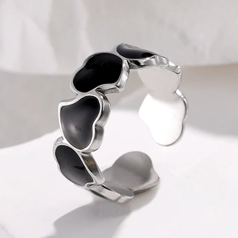 Bohemia Heart Stainless Steel Ring