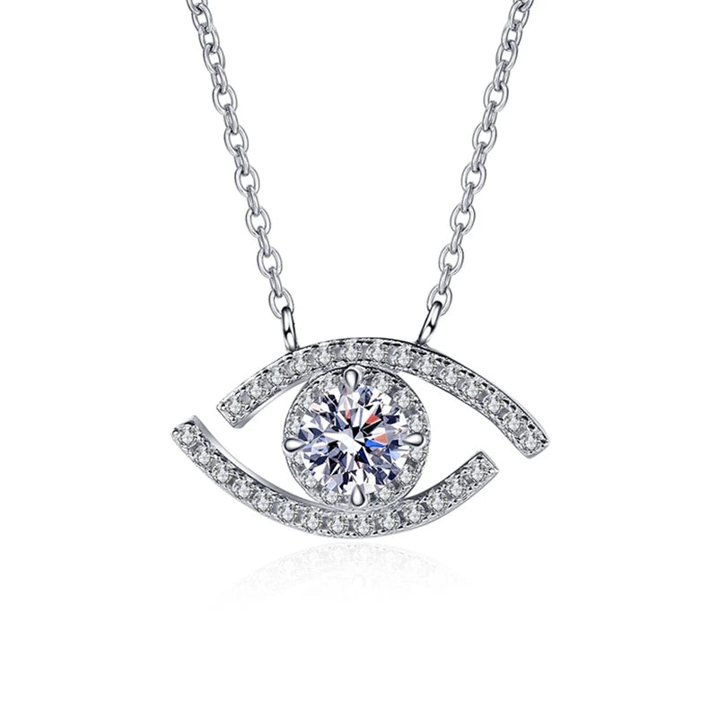 Evil Eye Diamond Pendant Necklace