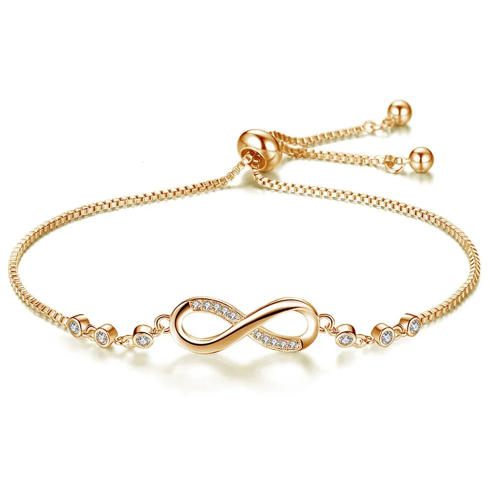 Twinkling Love Infinity Chain Bracelet