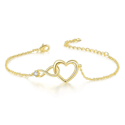 Infinite Love Golden Heart Bracelet