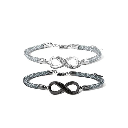 Bold Infinity Charm Couple Bracelet