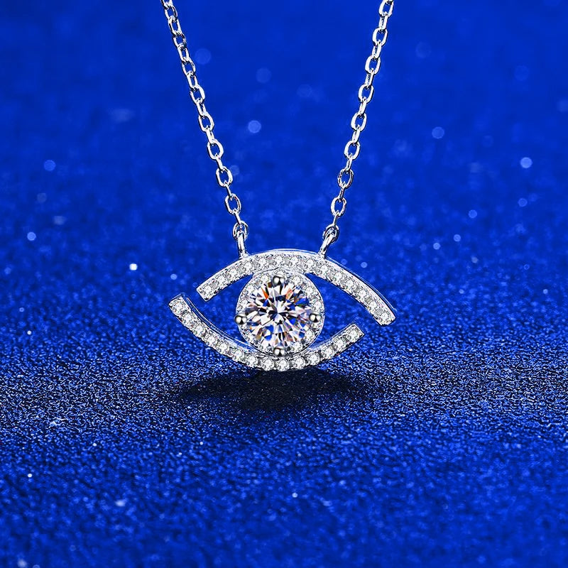 Evil Eye Diamond Pendant Necklace