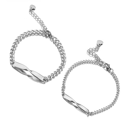 Personalized Mobius Couple Bracelet