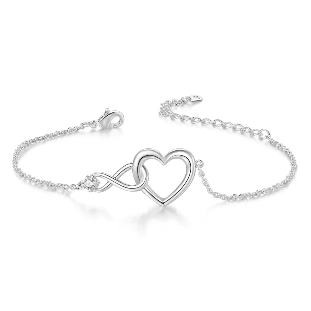 Infinite Love Golden Heart Bracelet