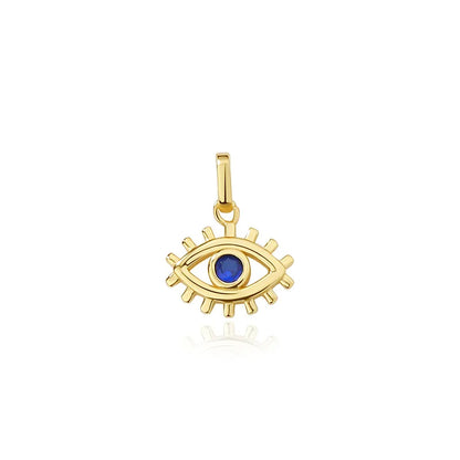 Bohemian Hollow Blue Evil Eye Necklace