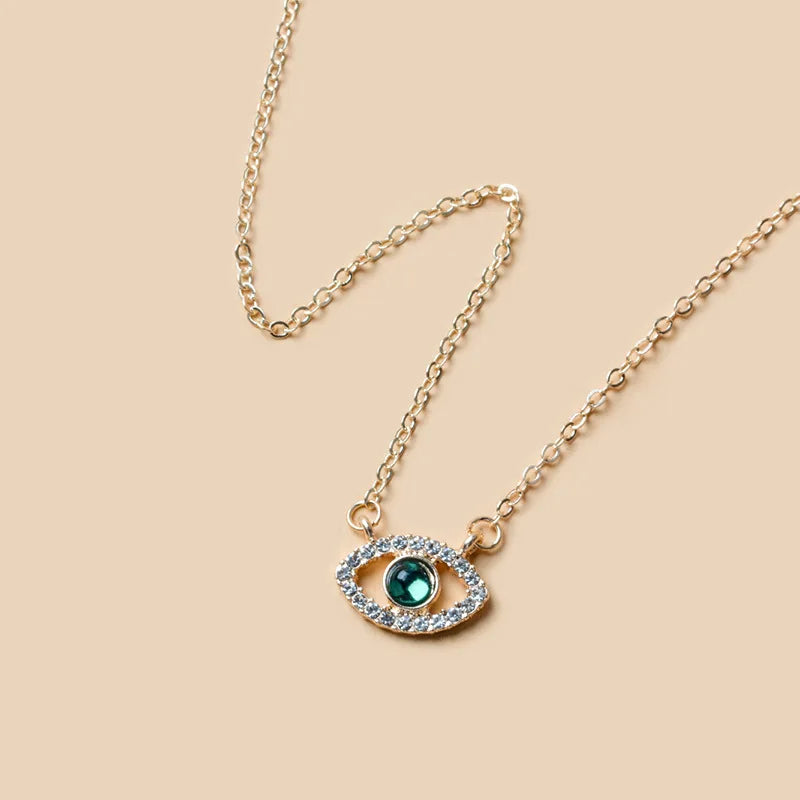 Double Layer Palm Evil Eye Necklace