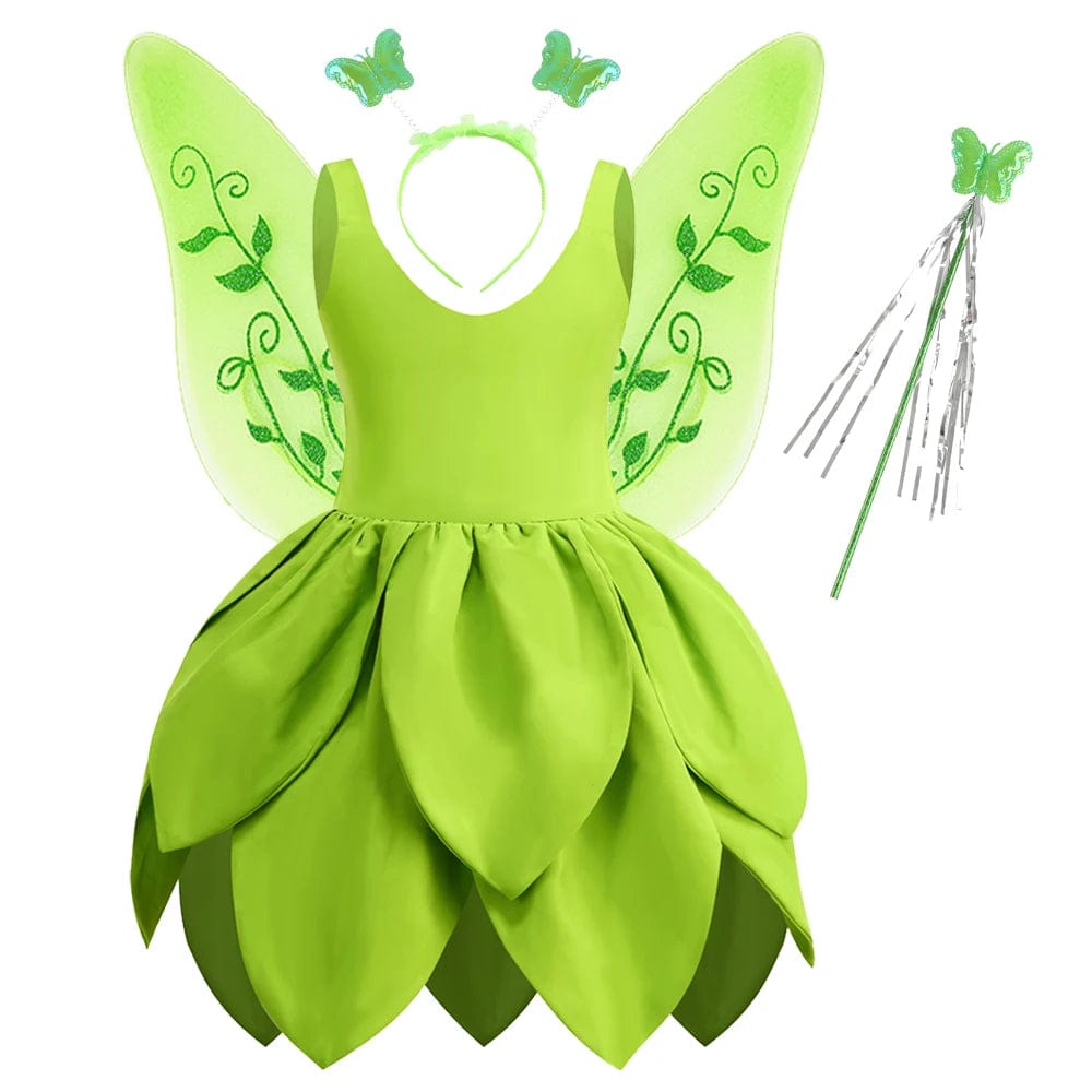 Girls’ Green Fairy Dress with Accessories