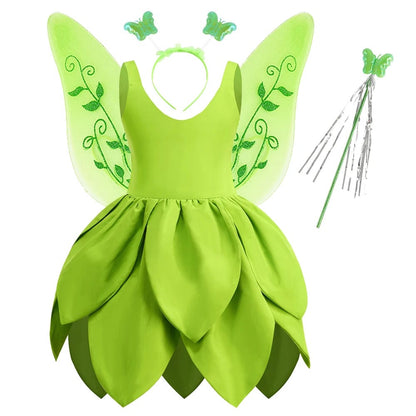 Girls’ Green Fairy Dress with Accessories