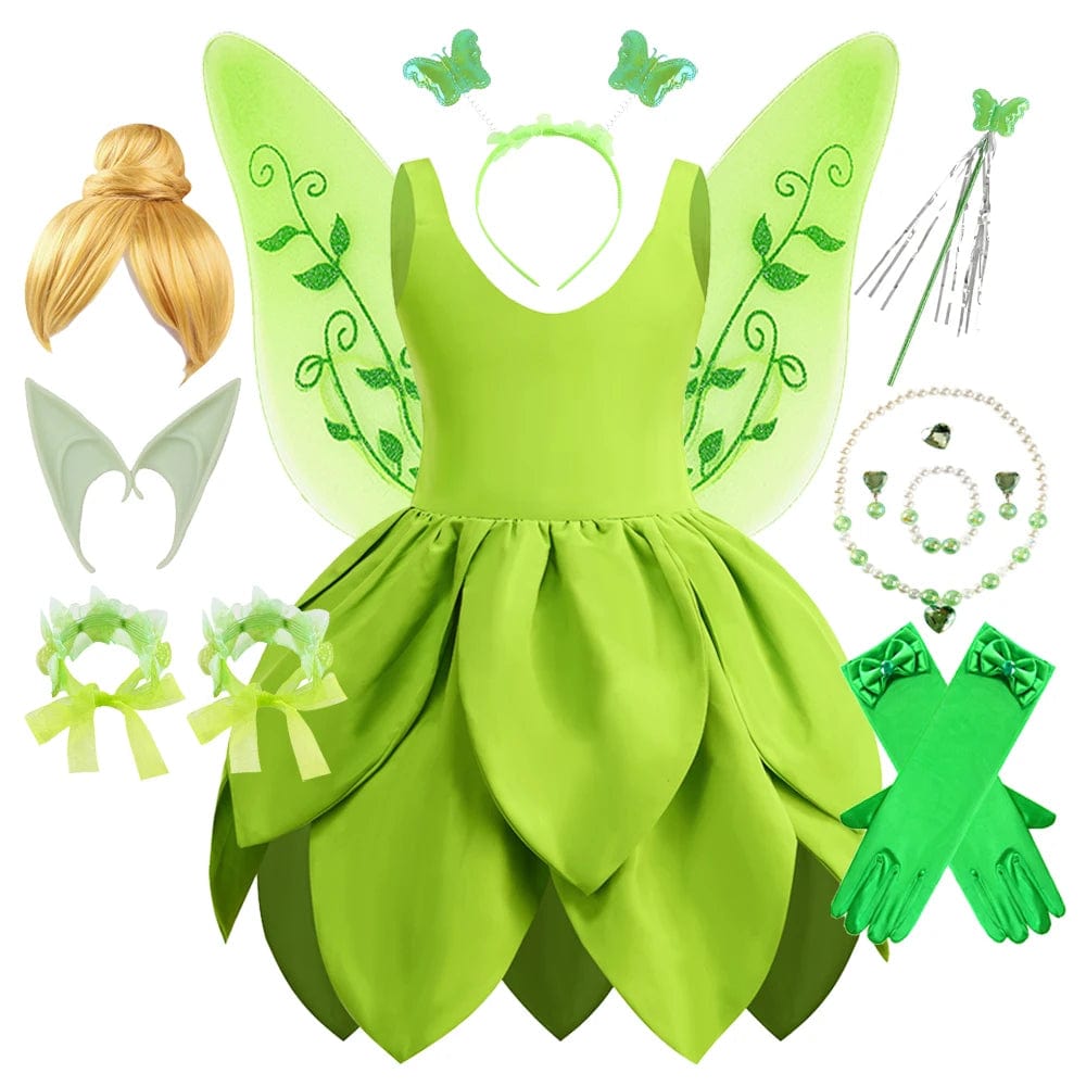 Girls’ Green Fairy Dress with Accessories