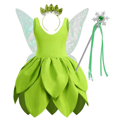 Girls’ Green Fairy Dress with Accessories