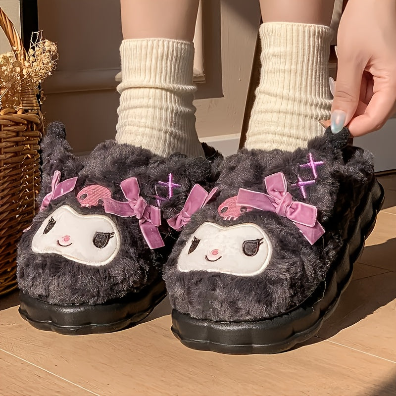Indoor Character-Themed Plush Slippers