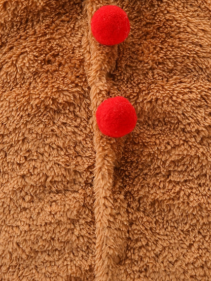 Hooded Baby Jumpsuit with Holiday-Inspired Design