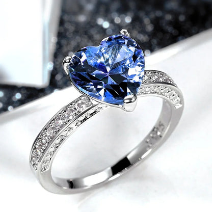 Luminous Heart Solitaire Ring