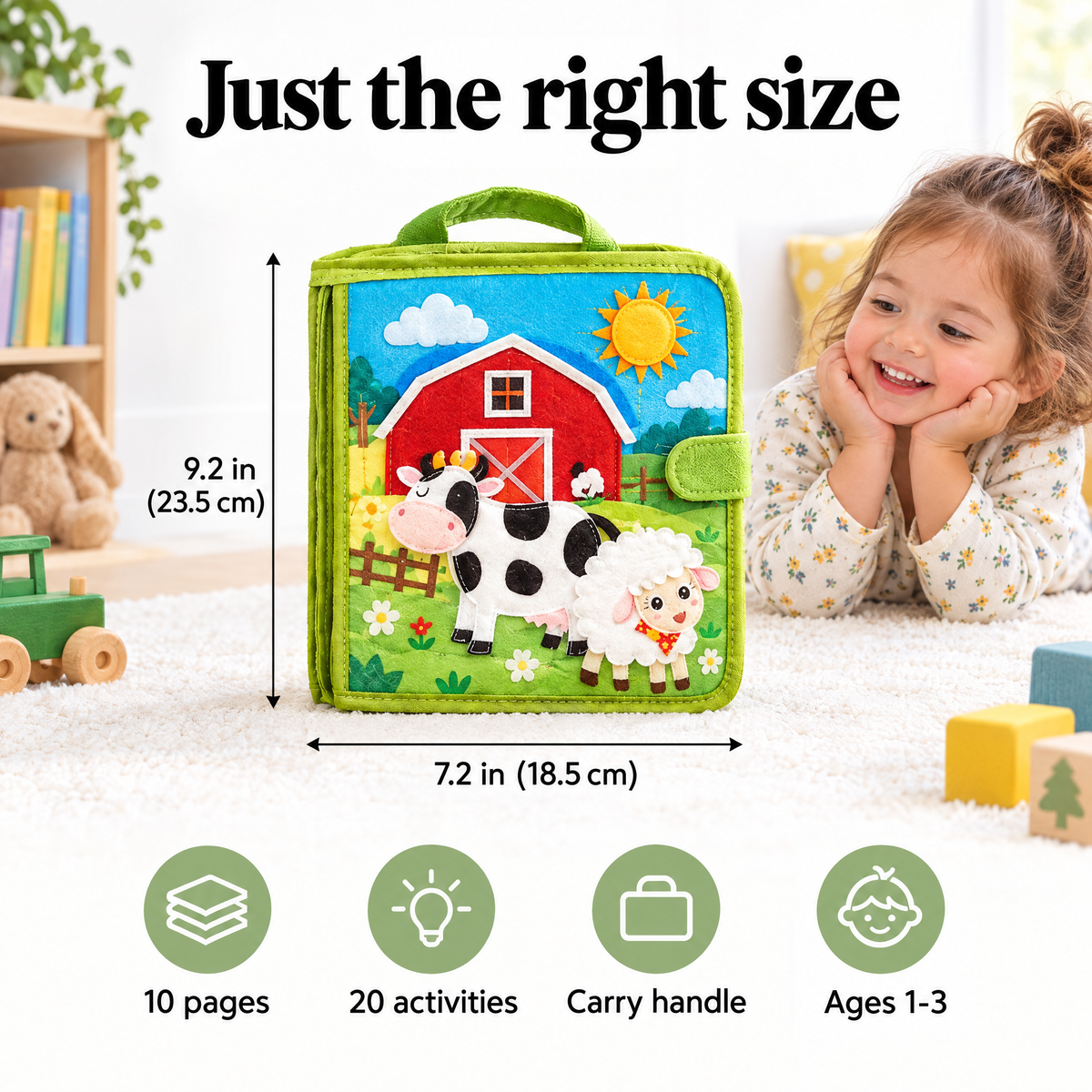 Farm busy book size